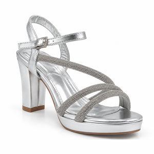 SANDALIA MUJER STHEF FIESTA PLATA 8533