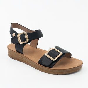 SANDALIA MUJER STHEF CASUAL NEGRO 8463