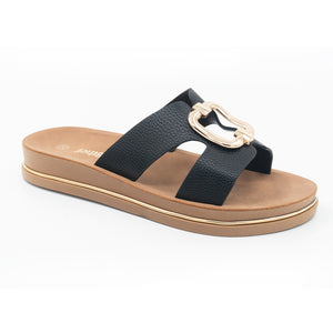 SANDALIA MUJER STHEF CASUAL NEGRO 8379