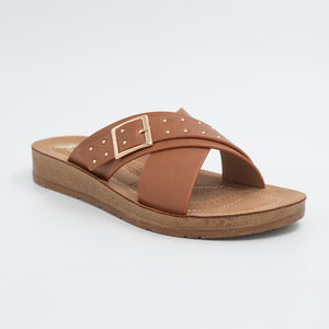 SANDALIA MUJER STHEF CASUAL CAMEL 8464