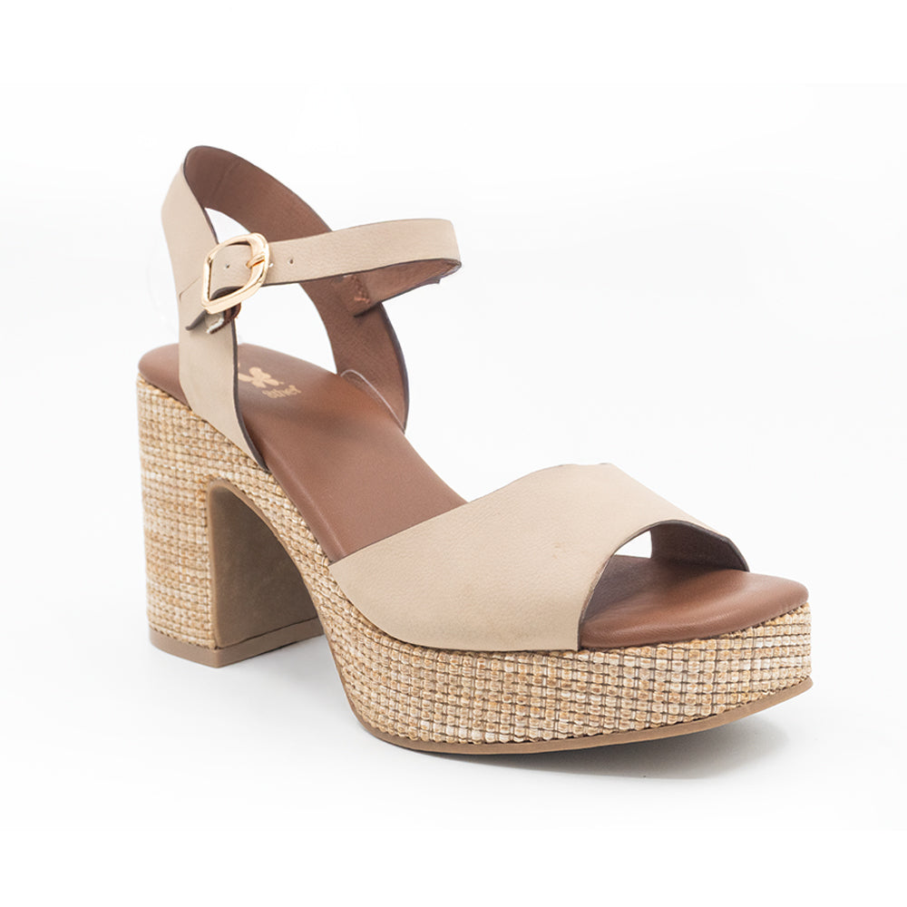 SANDALIA MUJER STHEF CASUAL BEIGE 8420