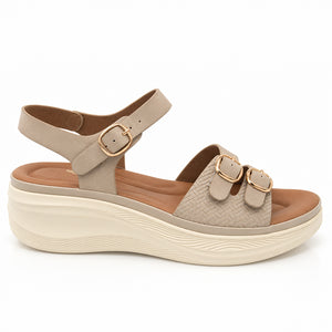 SANDALIA MUJER STHEF CASUAL BEIGE 8448