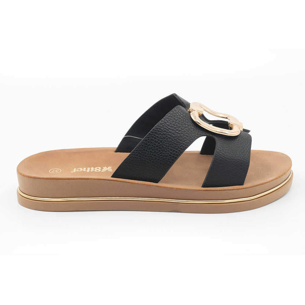 SANDALIA MUJER STHEF CASUAL NEGRO 8379