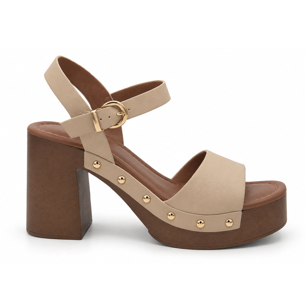 SANDALIA MUJER STHEF CASUAL BEIGE 8415