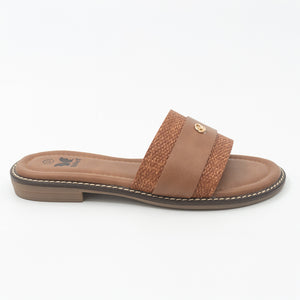 SANDALIA MUJER STHEF CASUAL COGNAC 8454