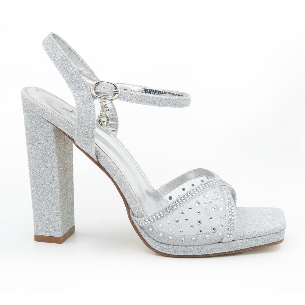 SANDALIA MUJER STHEF FIESTA PLATA 8518