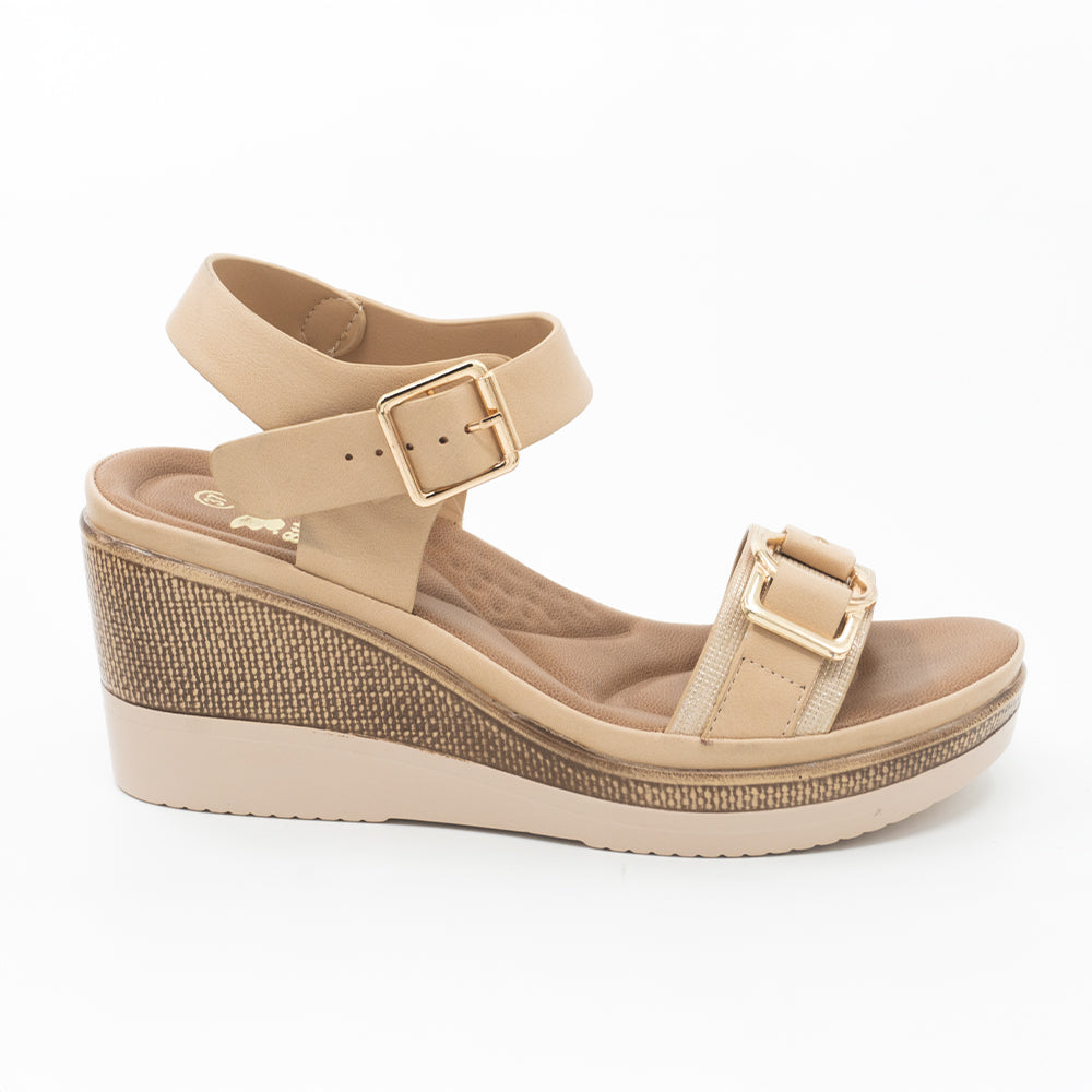 SANDALIA MUJER STHEF CASUAL BEIGE 8470