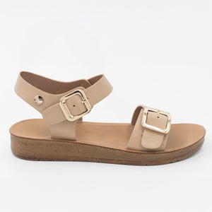 SANDALIA MUJER STHEF CASUAL BEIGE 8463