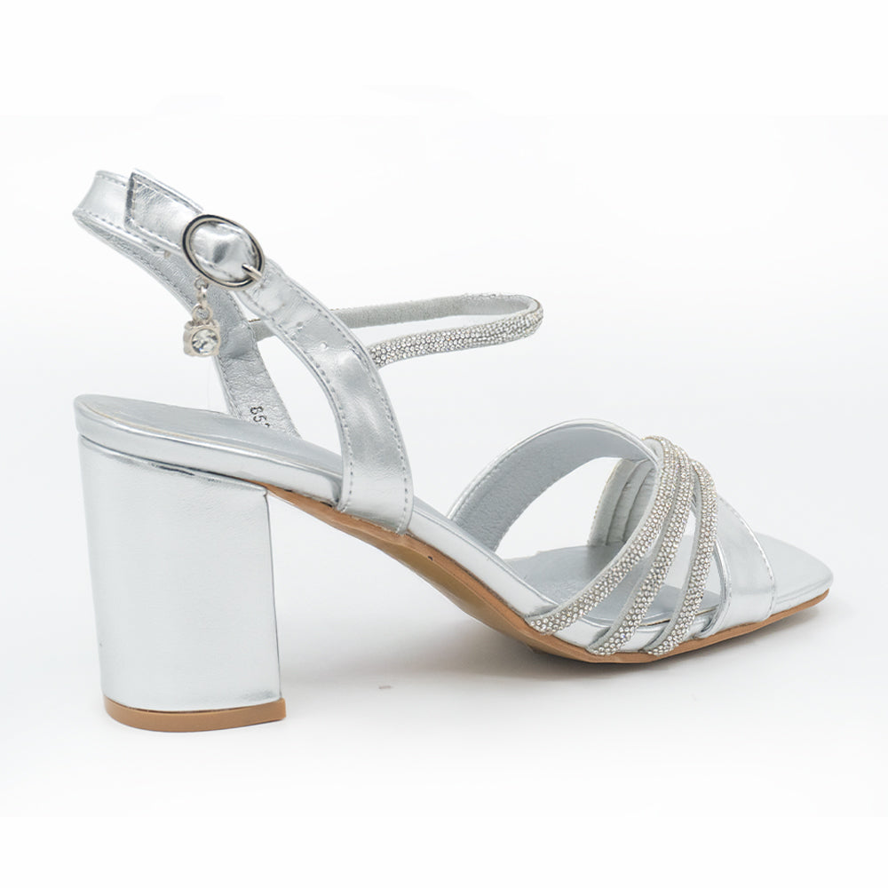 SANDALIA MUJER STHEF FIESTA PLATA 8536