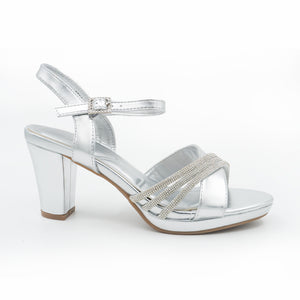 SANDALIA MUJER STHEF FIESTA PLATA 8531