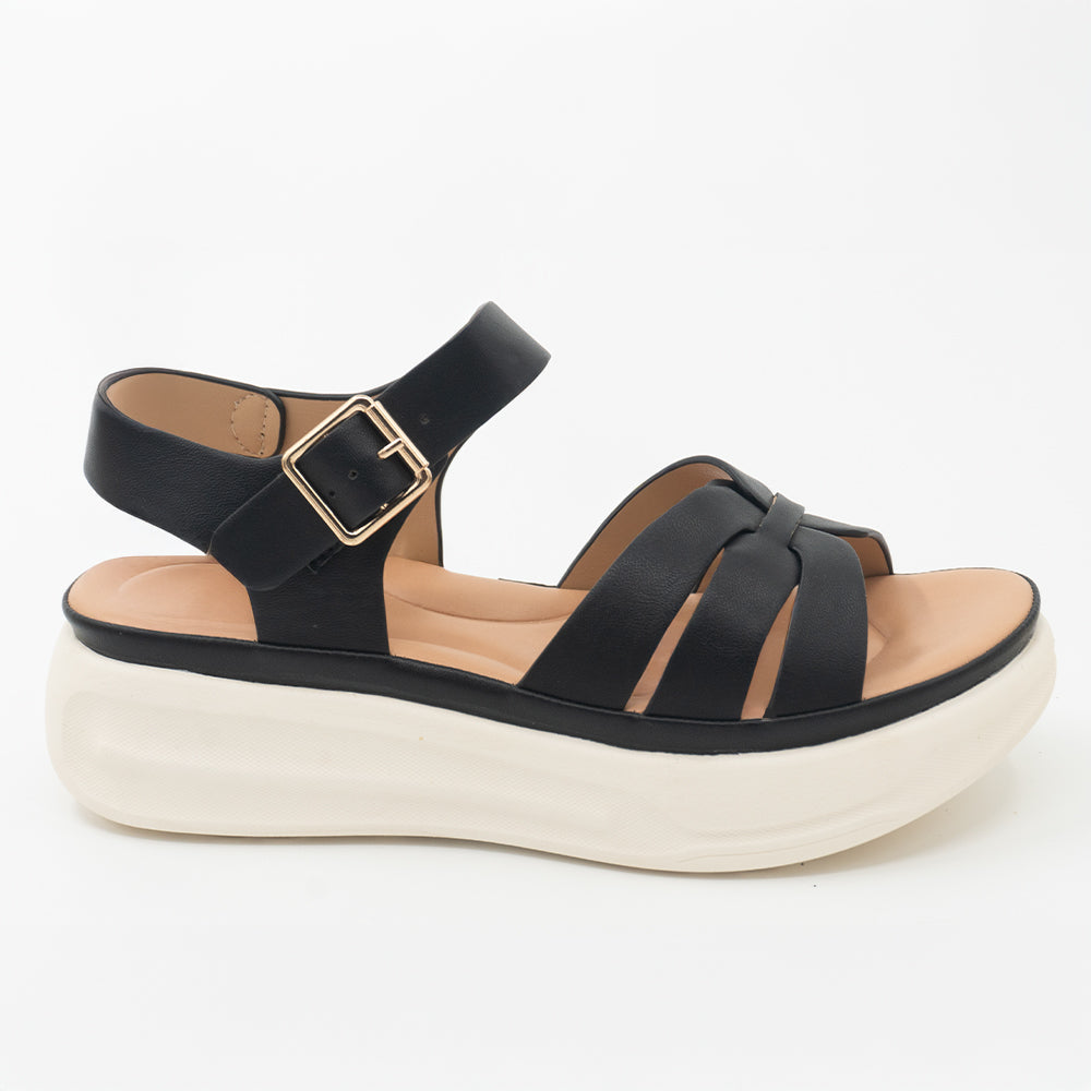 SANDALIA MUJER STHEF CASUAL NEGRO 8447