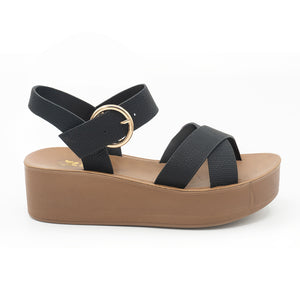 SANDALIA MUJER STHEF CASUAL NEGRO 8372