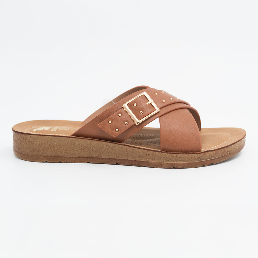 SANDALIA MUJER STHEF CASUAL CAMEL 8464