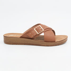SANDALIA MUJER STHEF CASUAL CAMEL 8464