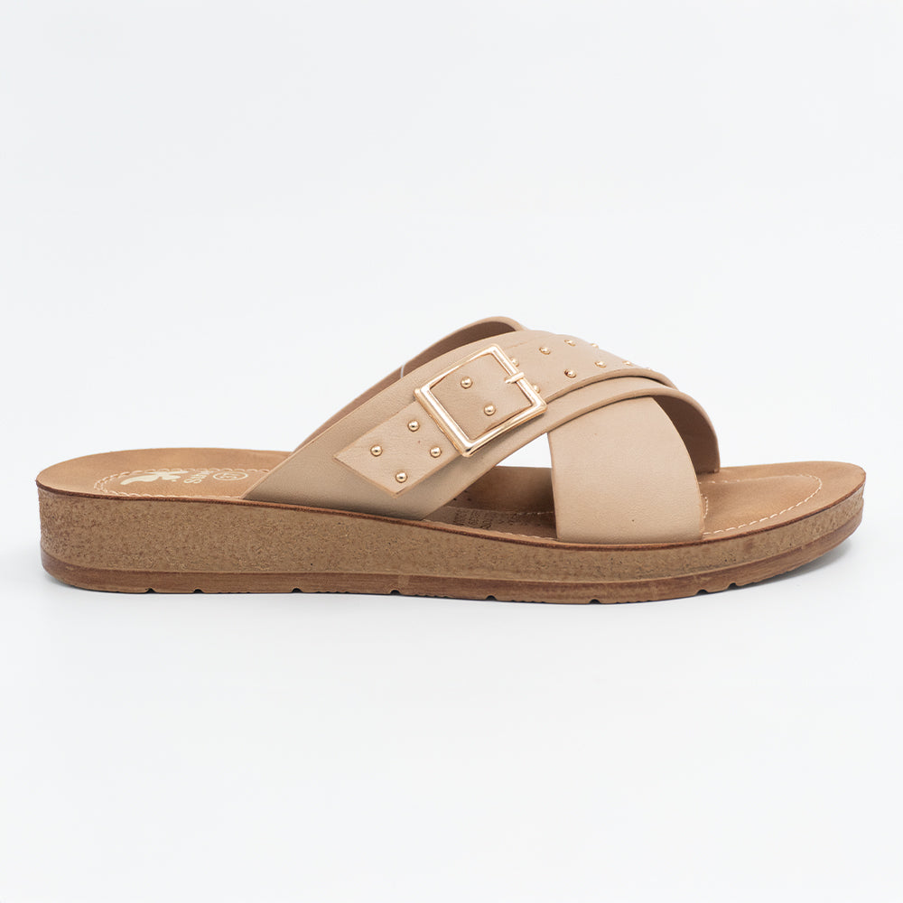 SANDALIA MUJER STHEF CASUAL BEIGE 8464