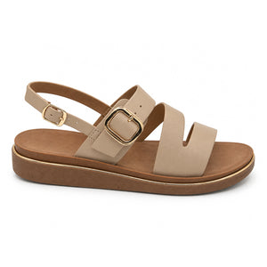 SANDALIA MUJER STHEF CASUAL BEIGE 8381