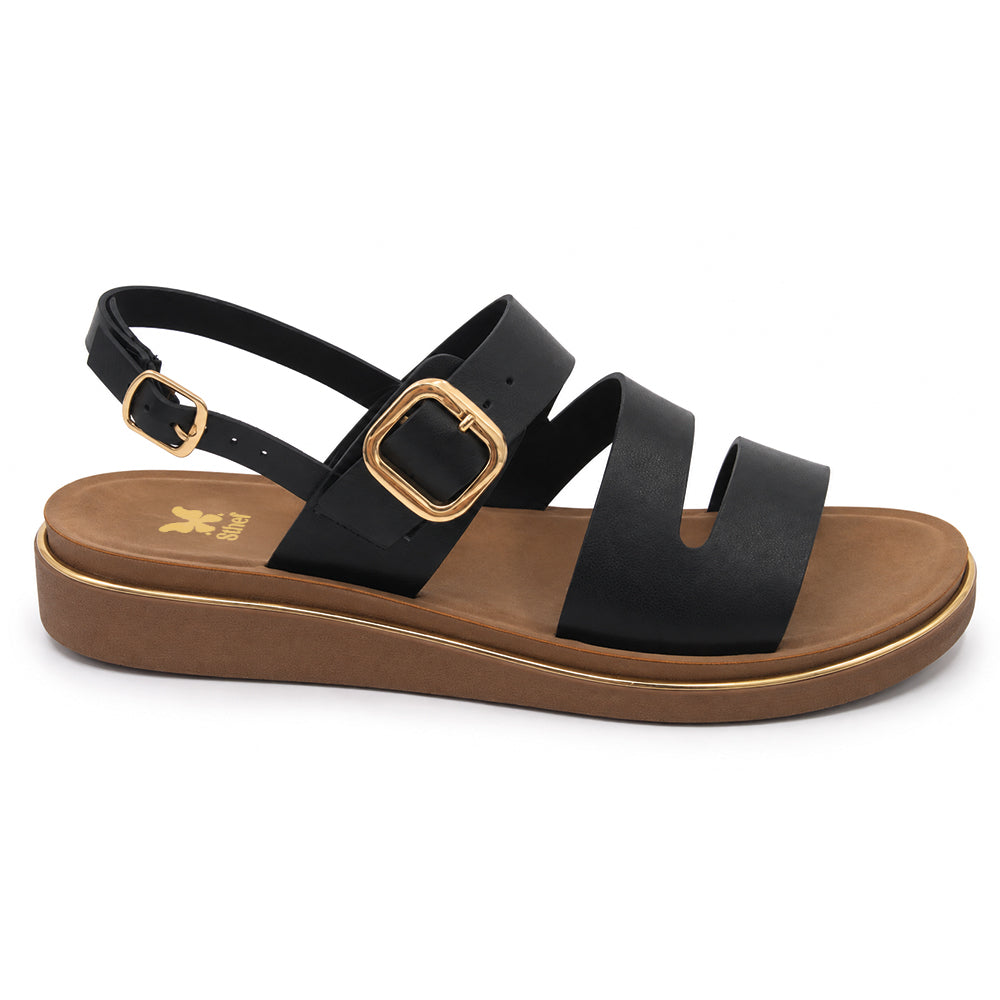 SANDALIA MUJER STHEF CASUAL NEGRO 8381