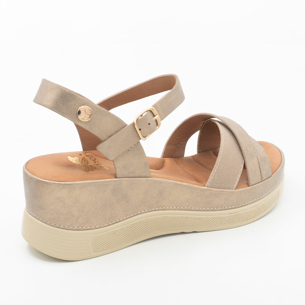SANDALIA MUJER STHEF CASUAL KHAKI 8443