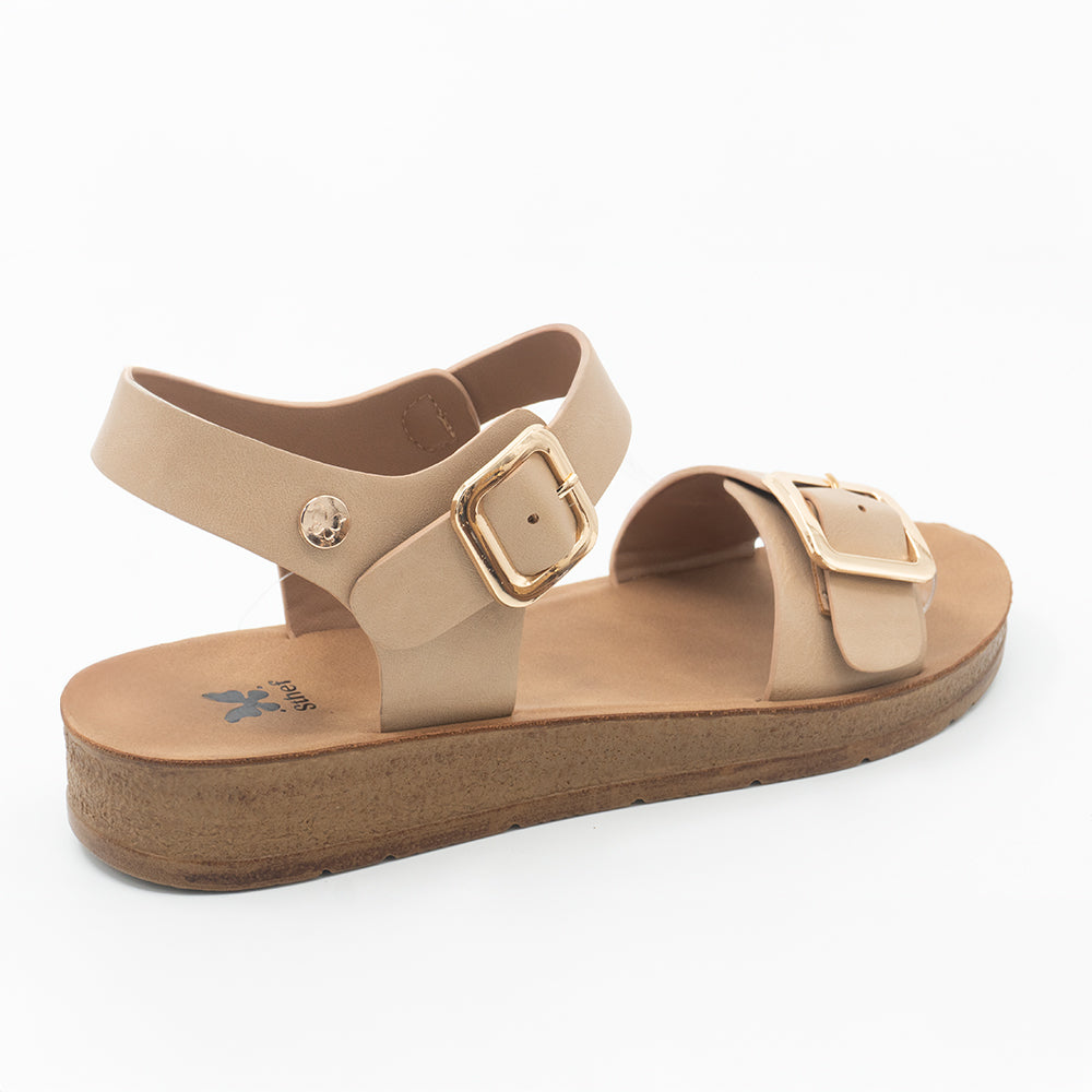 SANDALIA MUJER STHEF CASUAL BEIGE 8463