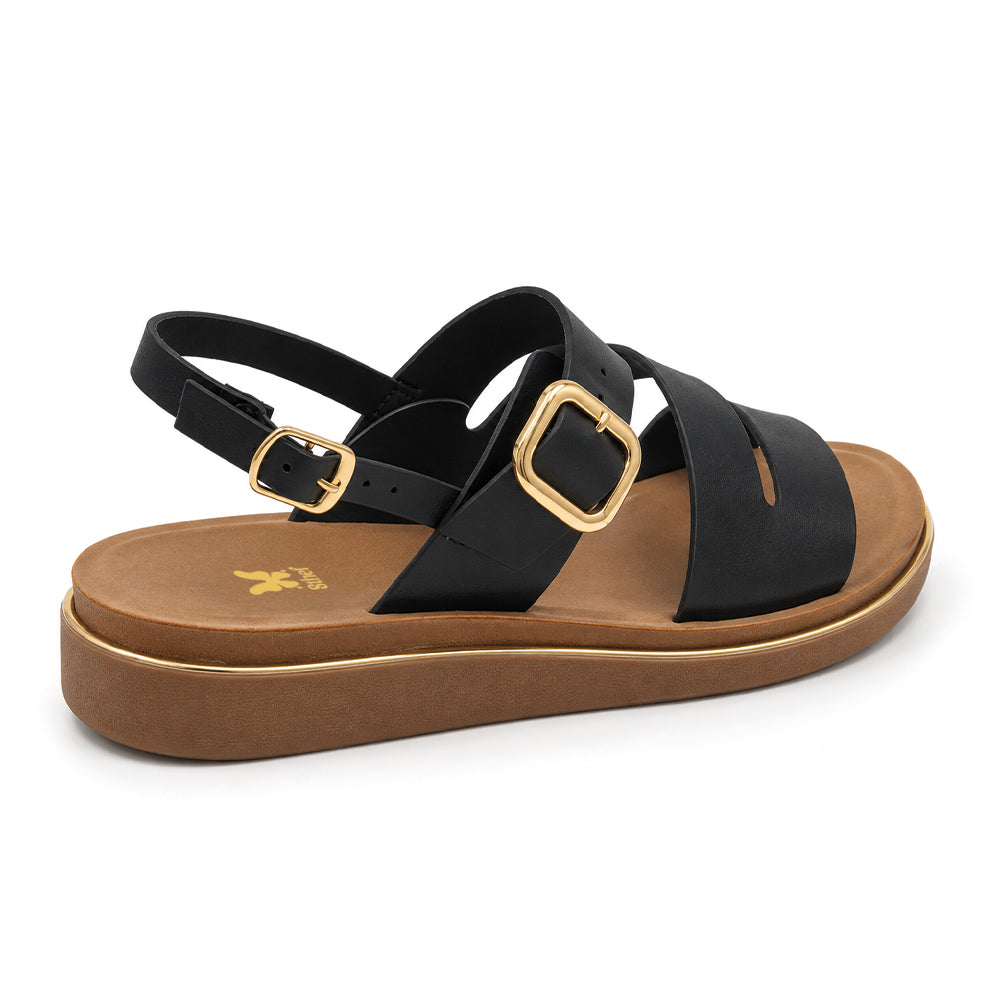 SANDALIA MUJER STHEF CASUAL NEGRO 8381