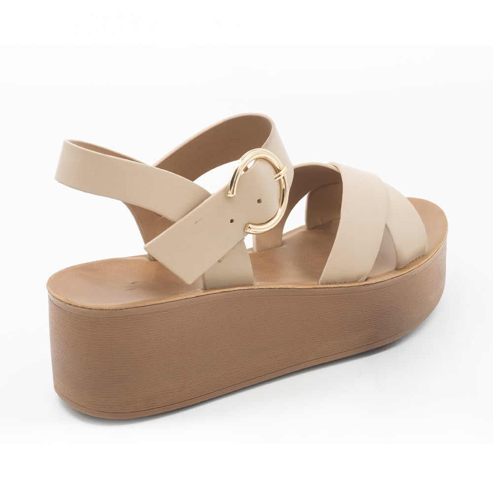 SANDALIA MUJER STHEF CASUAL BEIGE 8372