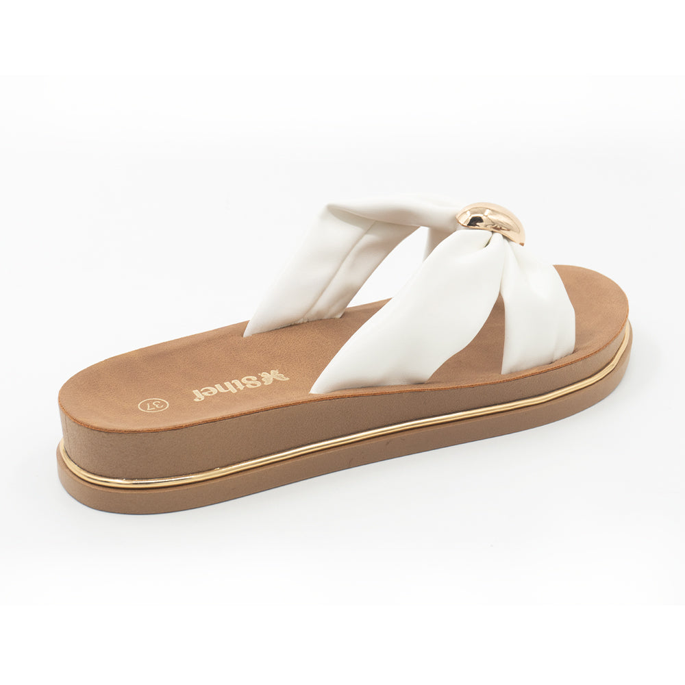 SANDALIA MUJER STHEF CASUAL BLANCO 8380