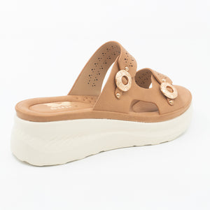 SANDALIA MUJER STHEF CASUAL CAMEL 8466