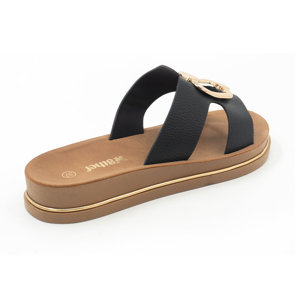 SANDALIA MUJER STHEF CASUAL NEGRO 8379