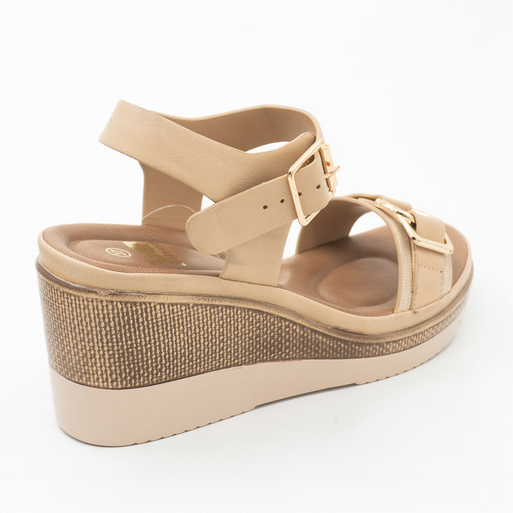 SANDALIA MUJER STHEF CASUAL BEIGE 8470