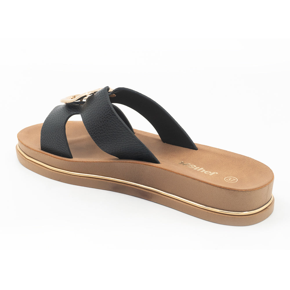 SANDALIA MUJER STHEF CASUAL NEGRO 8379