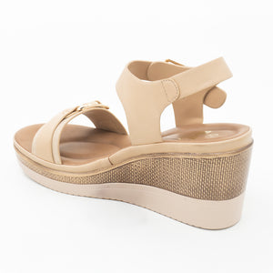 SANDALIA MUJER STHEF CASUAL BEIGE 8470