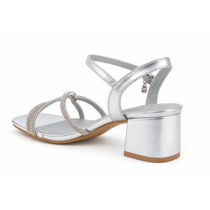 SANDALIA MUJER STHEF FIESTA PLATA 8527