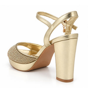 SANDALIA MUJER STHEF FIESTA DORADO 8534