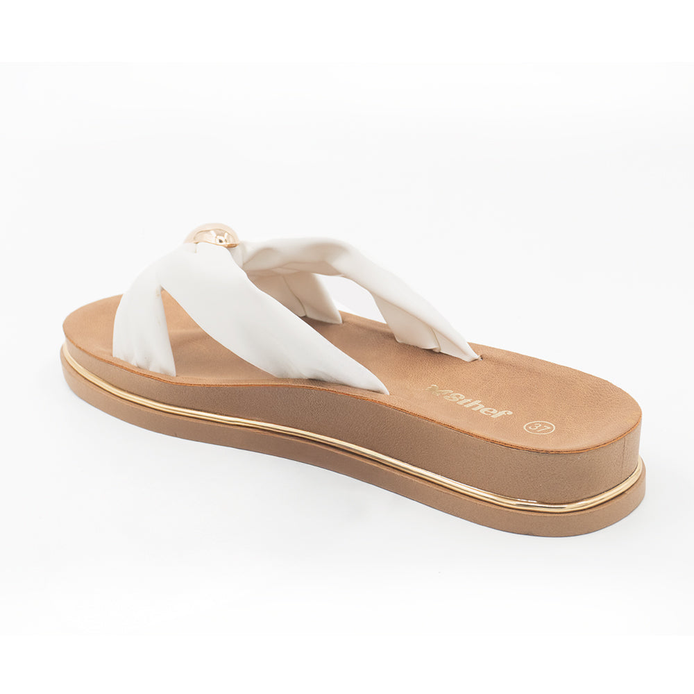 SANDALIA MUJER STHEF CASUAL BLANCO 8380