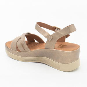 SANDALIA MUJER STHEF CASUAL KHAKI 8443