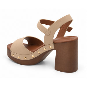 SANDALIA MUJER STHEF CASUAL BEIGE 8415