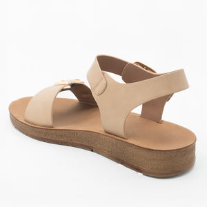 SANDALIA MUJER STHEF CASUAL BEIGE 8463