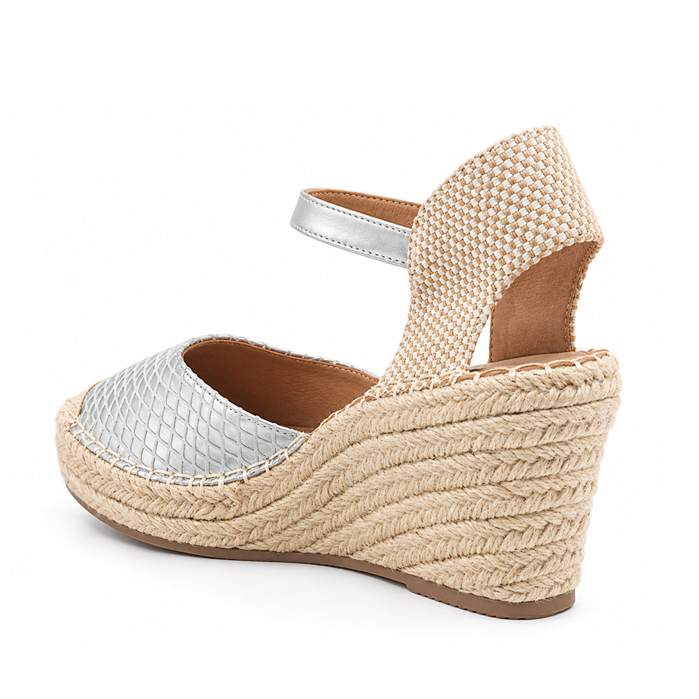 SANDALIA MUJER STHEF CASUAL PLATA 8423