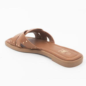 SANDALIA MUJER STHEF CASUAL CAMEL 8450
