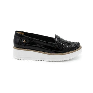 ZAPATO MUJER MIKAELA CASUAL NEGRO CHAROL MS743 Mikaela