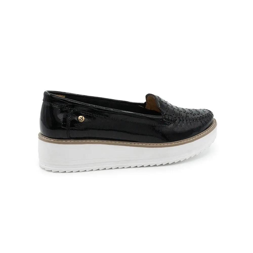 ZAPATO MUJER MIKAELA CASUAL NEGRO CHAROL MS743 Mikaela