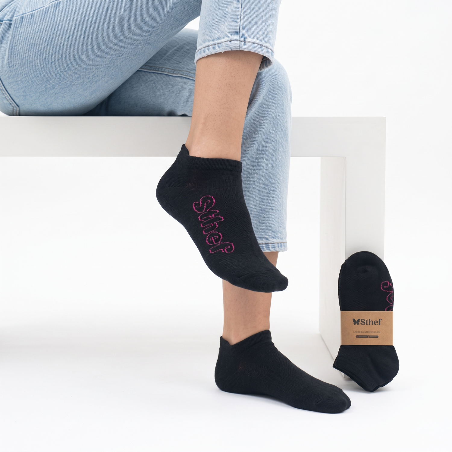MEDIAS PACK DE 03 UNDS STHEF NEGRO 8368