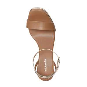 SANDALIA MUJER MIKAELA CASUAL CAPUCCINO/DOURADO 19162-01
