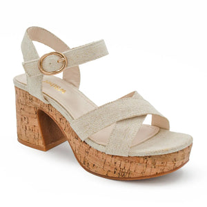 SANDALIA MUJER STHEF CASUAL BEIGE 8046