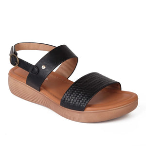 SANDALIA MUJER STHEF CASUAL NEGRO 8000