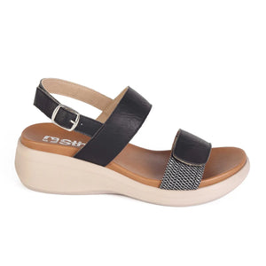 SANDALIA MUJER STHEF CASUAL NEGRO 8013