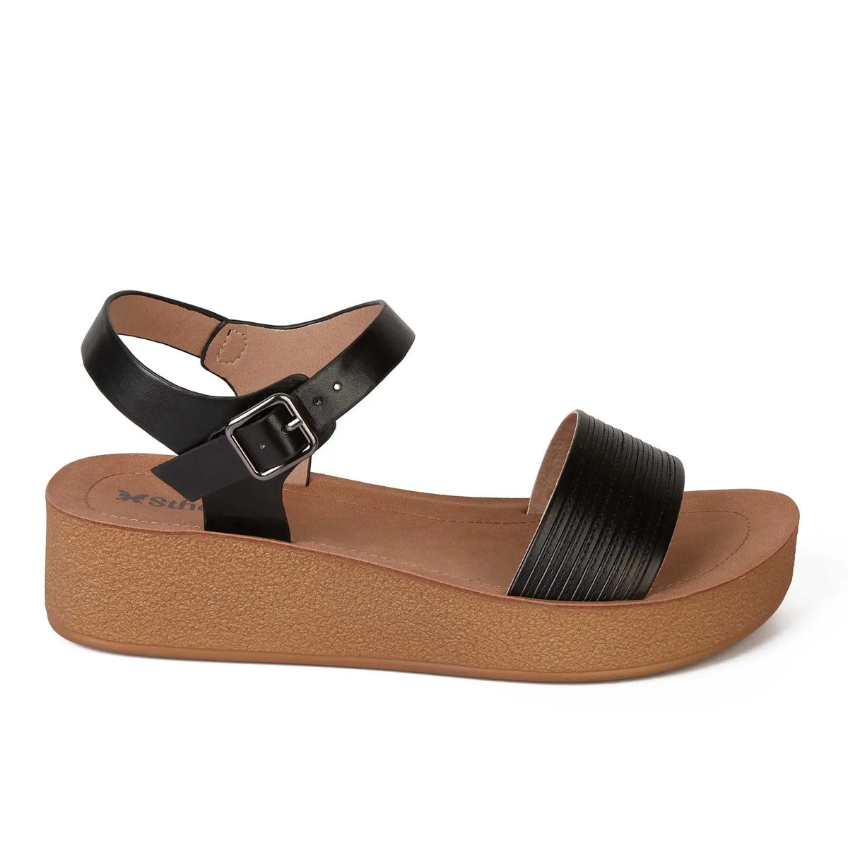 SANDALIA MUJER STHEF CASUAL NEGRO 8021