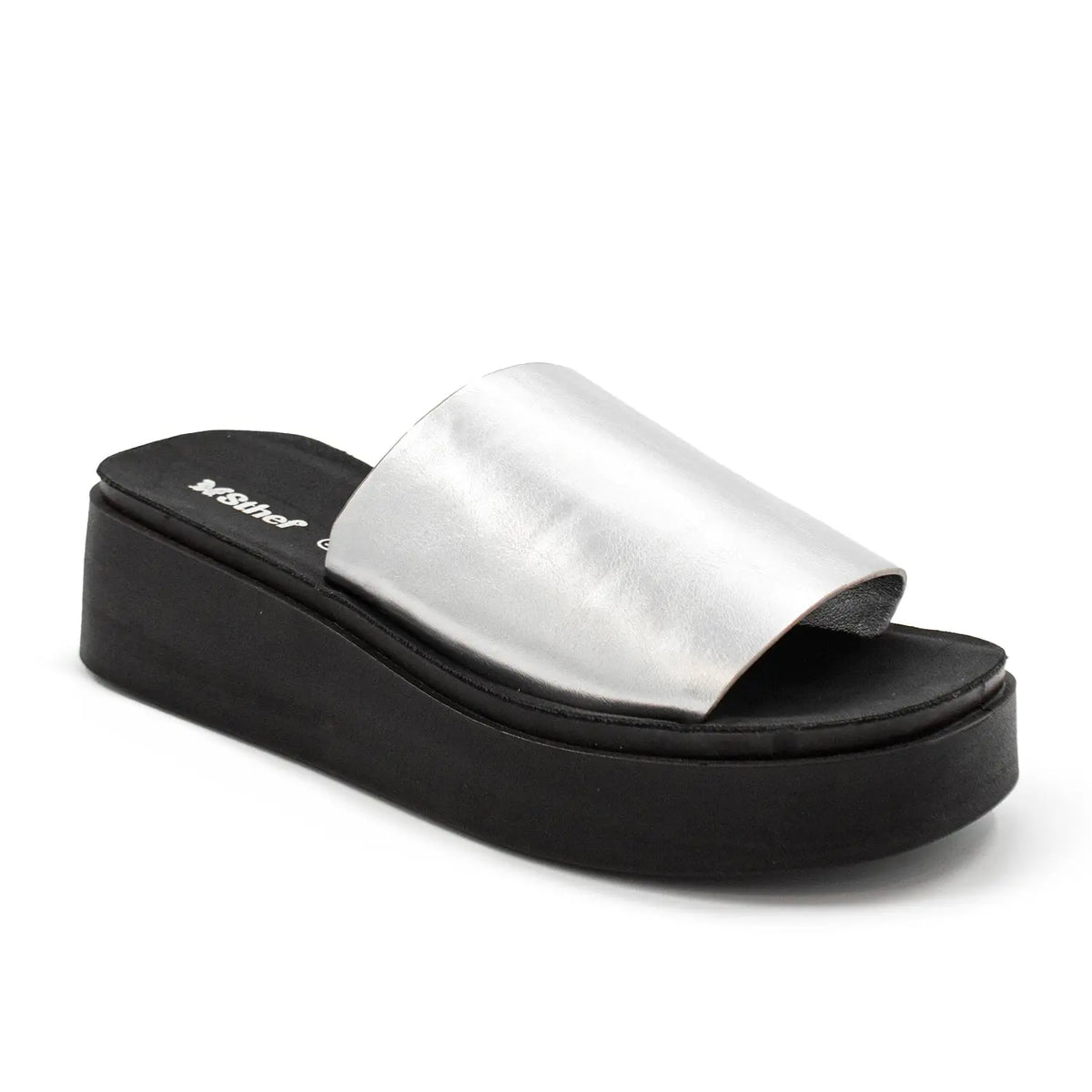 SANDALIA MUJER STHEF CASUAL PLATA 7983