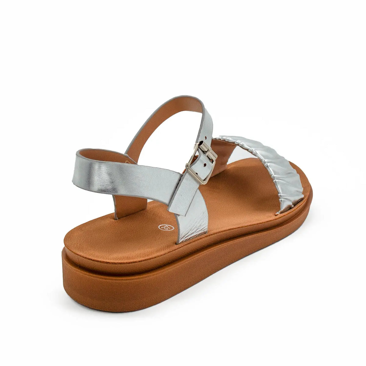 SANDALIA MUJER STHEF CASUAL PLATA 8010